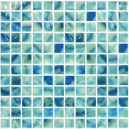Andova Tiles SAMPLE Mediterranean 12 x 12 Straight Edge Glass Mosaic Sheet Wall  Floor Tile SAM-ANDMED471